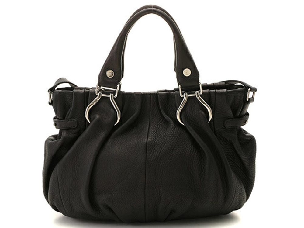 Celine Black Leather Pillow 2Way Bag slouchy gathered silhouette